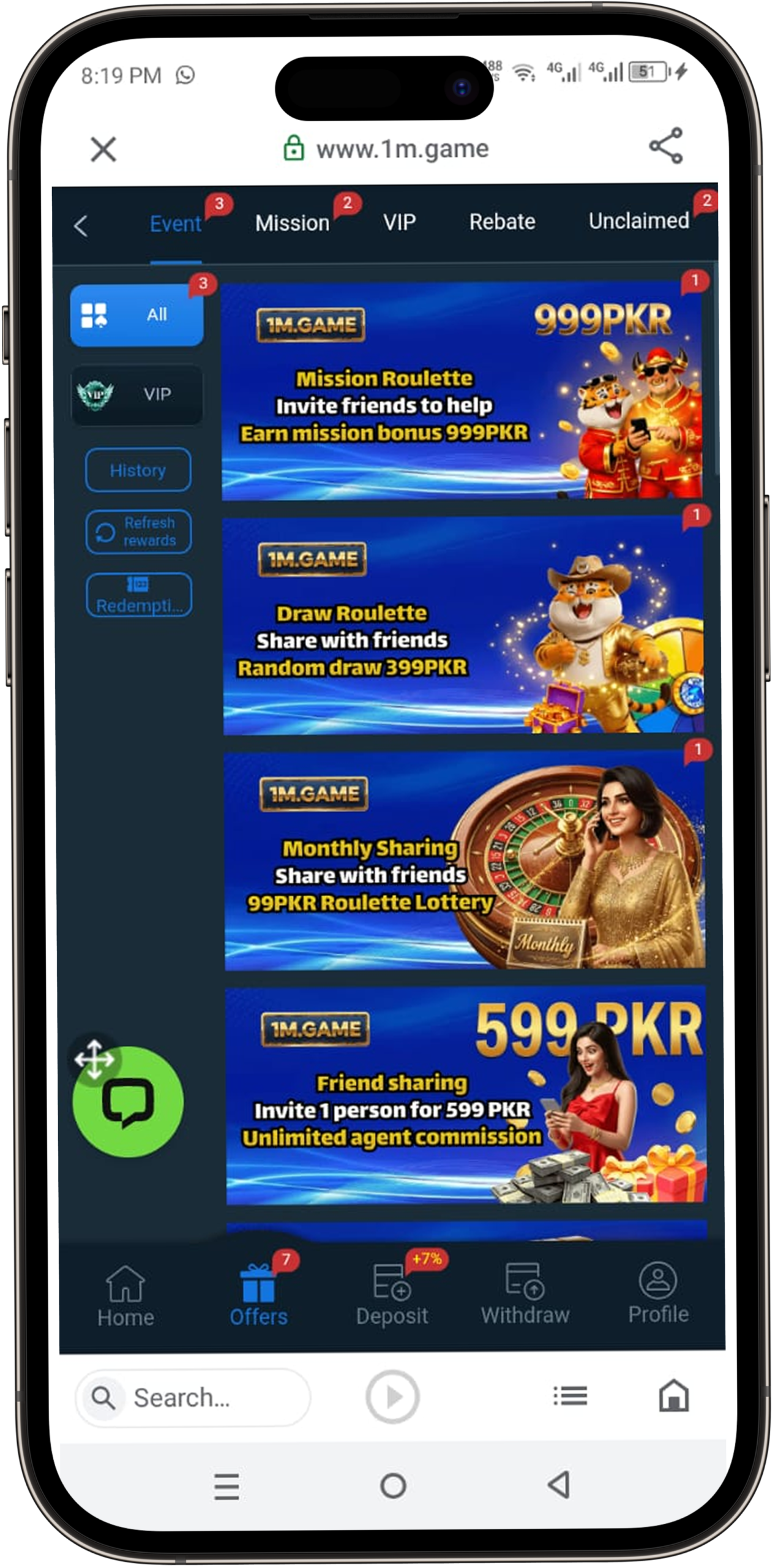 1M Game Download APK (Real Money & Rewards App) in Pakistan 2026 4