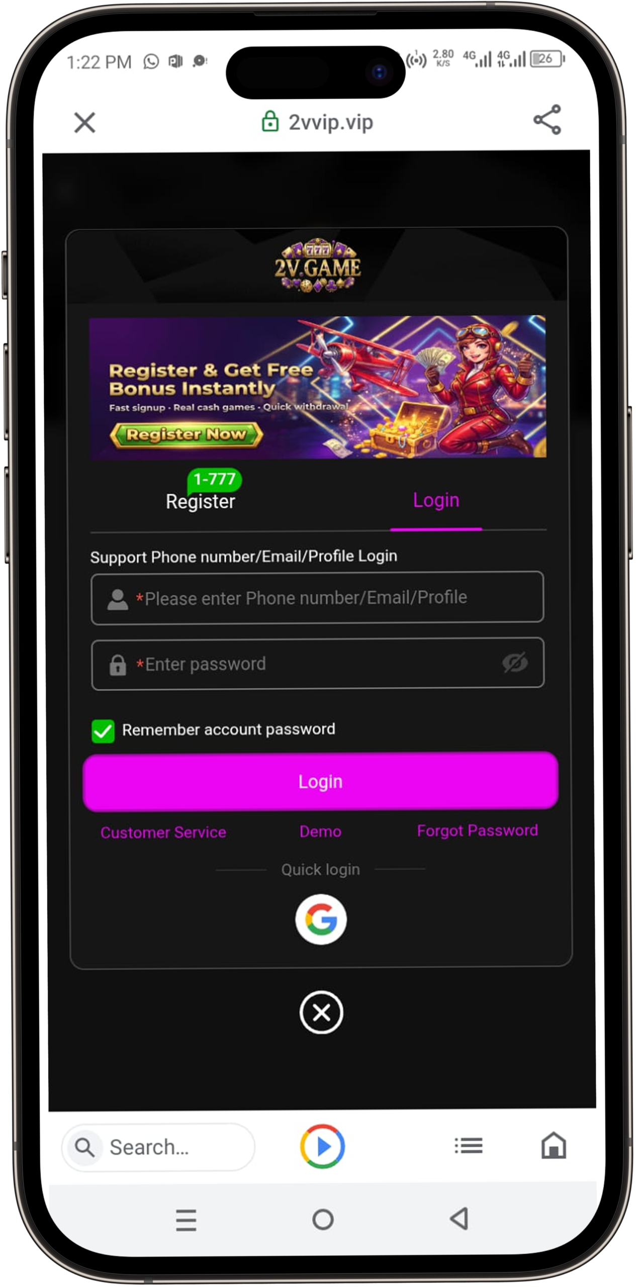2V Game Download (Latest Earning Casino Platform) 2026 2
