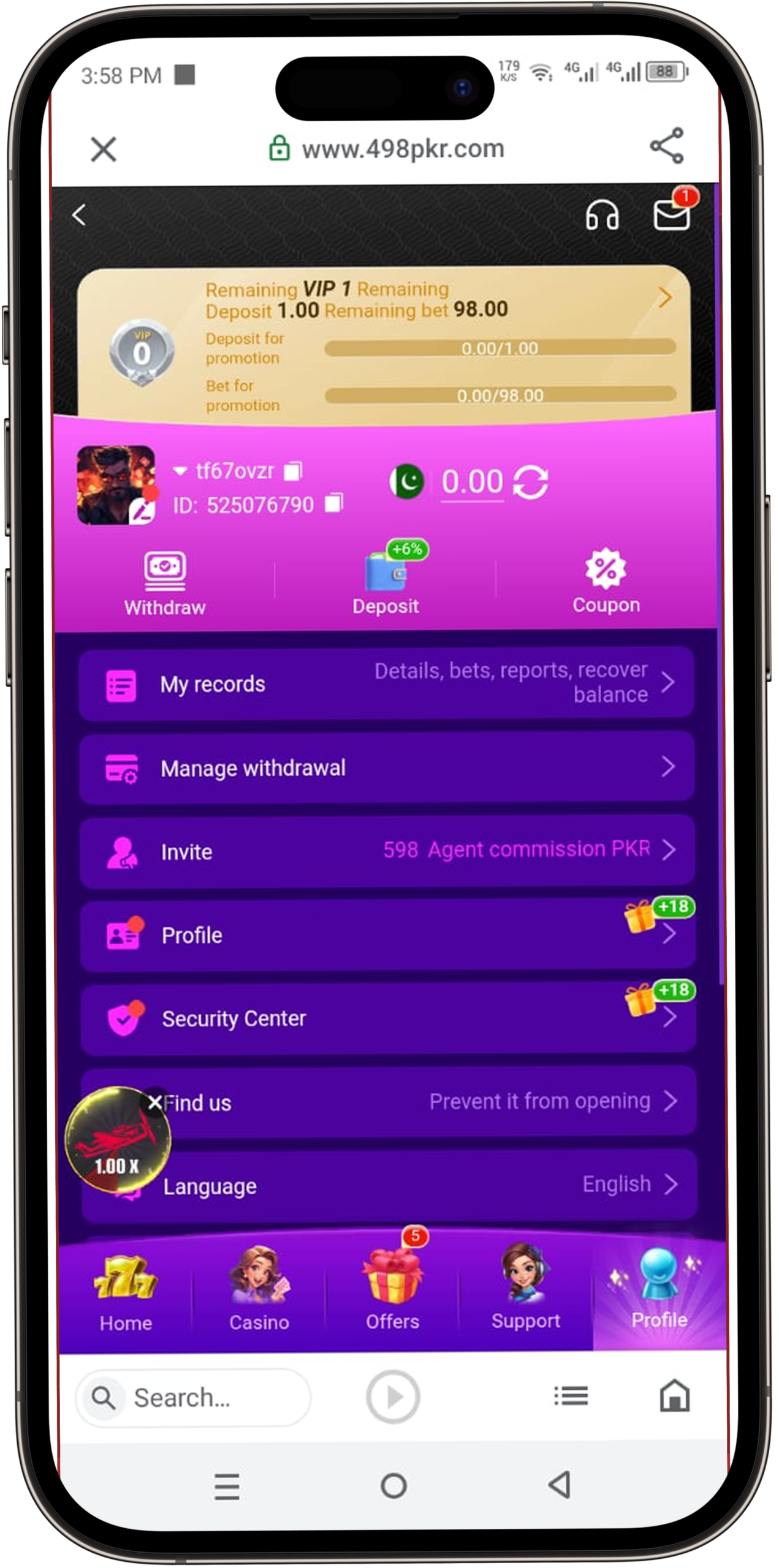98 PKR Game Download APK 1(Real Earning App) for Android in Pakistan 2026 6