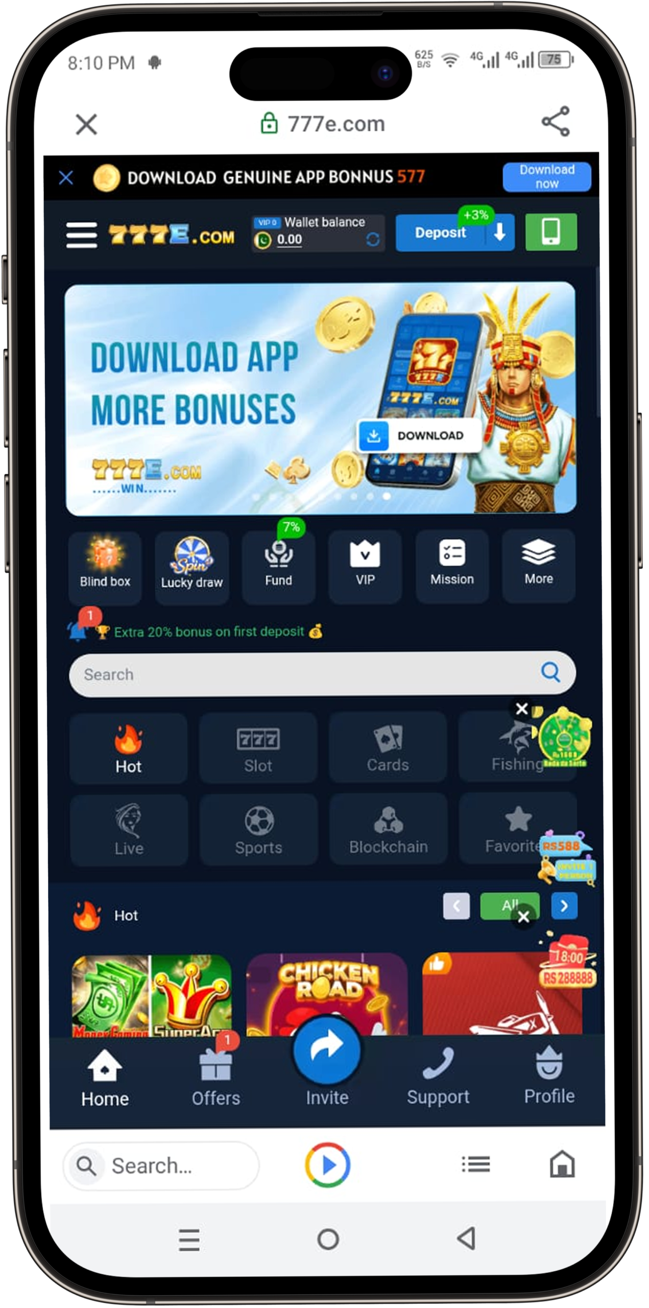 777E Game Download APK 2026 – Best Earning App for Android 3
