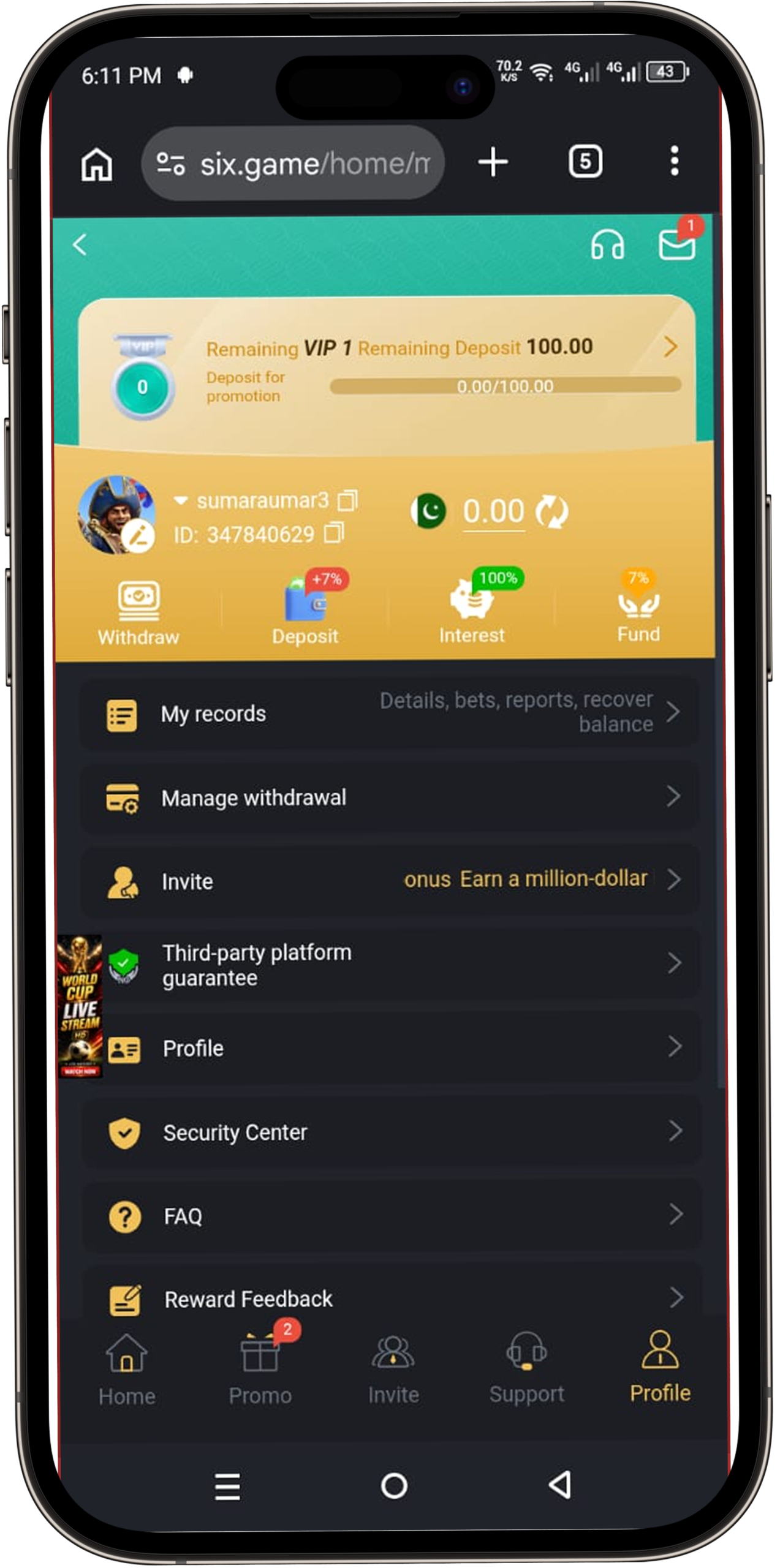 Six Game in Pakistan Complete Guide, Features for Pakistani user’s 5
